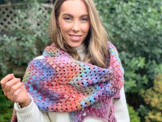 ladies crochet shawl