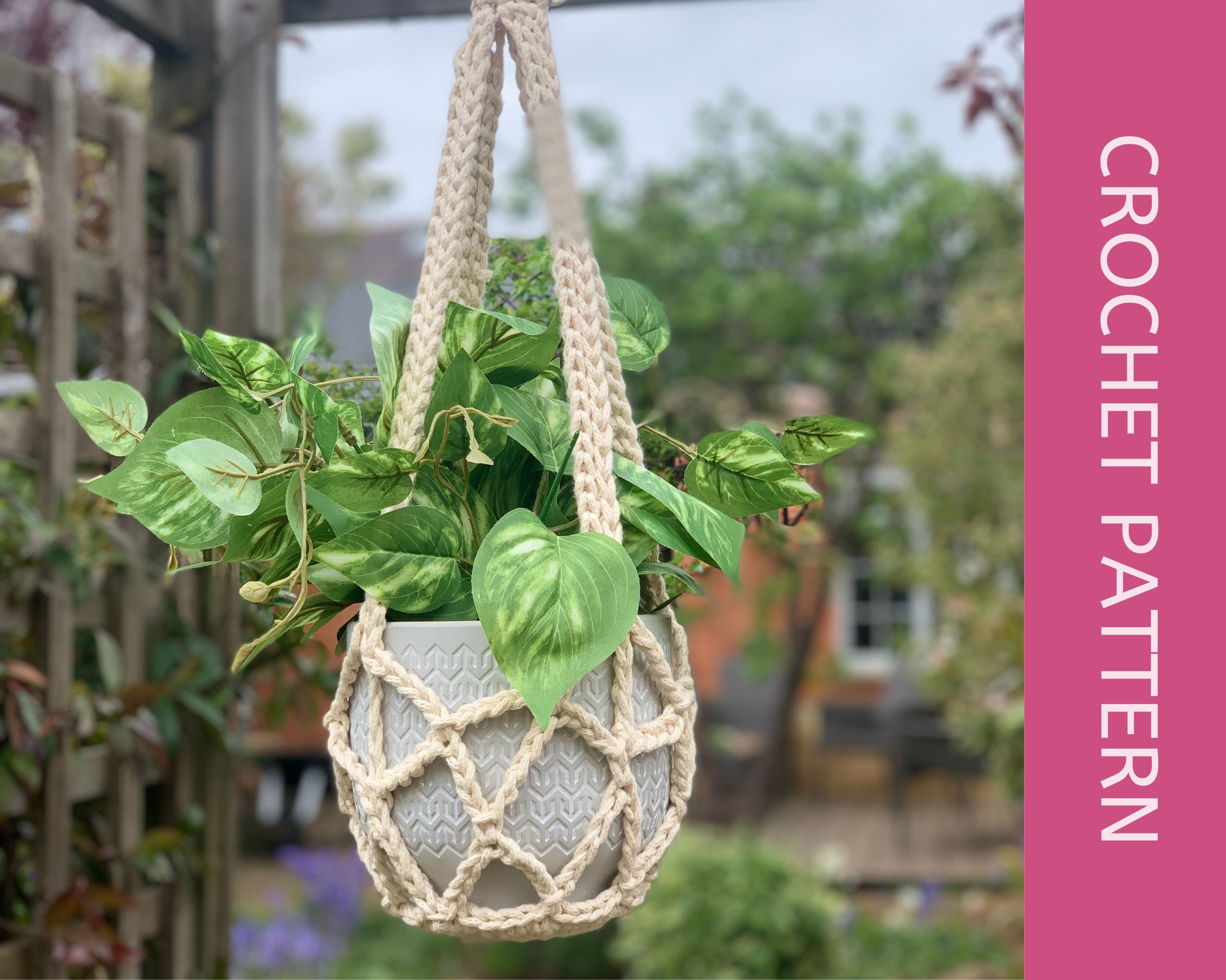 ANCIEN MACRAMÉ SUSPENSION Vintage Plante Verte Idéal Deco Nordique Zen