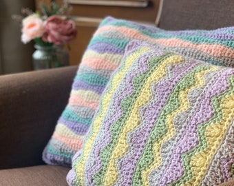 3 Crochet Pillow Patterns, Cushion Cover Pattern Bundle,