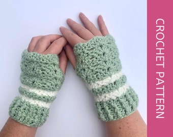 Crochet Fingerless Gloves Pattern, Crochet Wrist Warmers Pattern, Crochet Gloves Pattern for Beginners