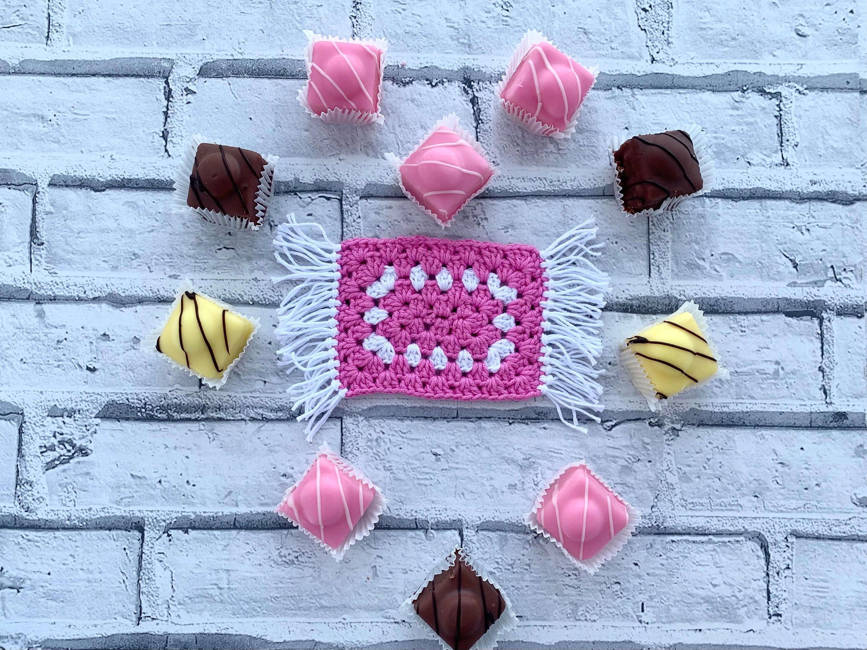 Crochet Mug Rug pattern Crochet Coaster pattern made with Etsy Polska