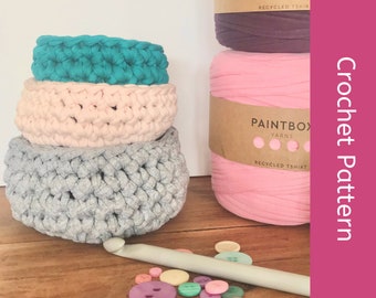 Easy Crochet Basket Pattern - Make your own crochet bowls to make your