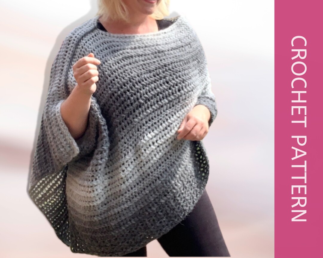 Crochet Poncho Pattern Make Your Own Poncho Using Chunky Yarn With This