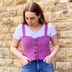Crochet Top Pattern, make your own Lacy Crochet Tank Top Pattern, suitable for beginners