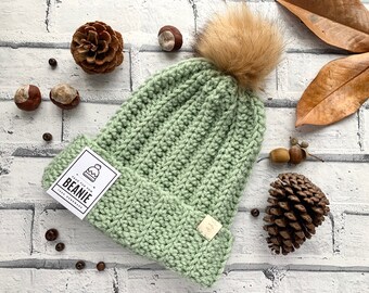 Easy Crochet Beanie Pattern, Chunky Beanie Crochet Pattern, Beginner Crochet Pattern Baby Beanie Pattern