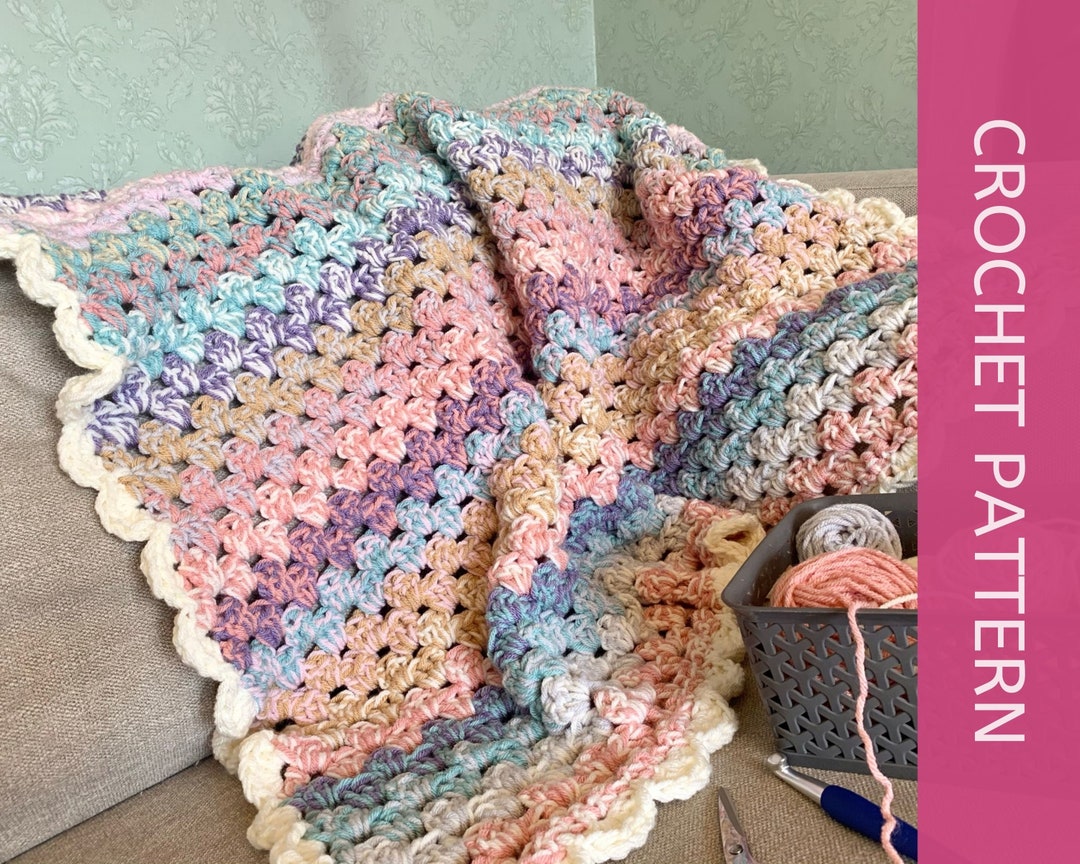 Easy Crochet Blanket Pattern, Stash Busting Crochet Afghan Pattern for ...