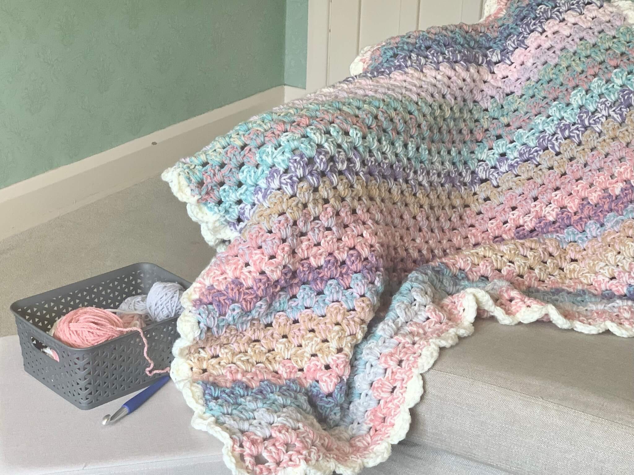 Easy Crochet Blanket Pattern, Stash Busting Crochet Afghan Pattern for ...