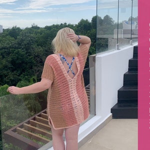 Crochet swimsuit cover, crochet beach dress for beginners