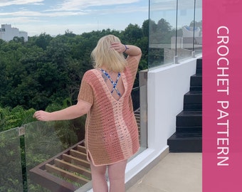 Funda de traje de baño de crochet, vestido de playa de crochet para principiantes