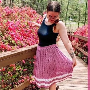 Crochet Skirt Pattern | Vintage 1950's style Pleated Crochet Skirt Pattern