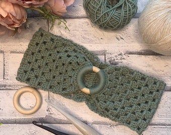 CROCHET PATTERN - Crochet Headband, Ear Warmer Adult Size Spring Fashion ladies crochet headband cute summer Style