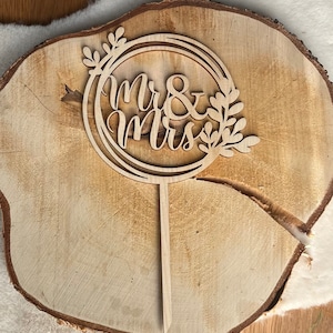Cake Topper Mr.&Mrs. / Cake Decoration / Cake Decoration / Wedding