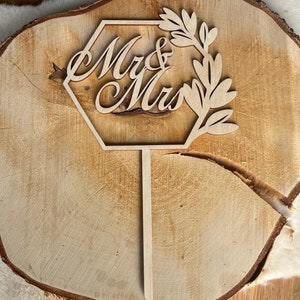 Cake Topper Mr.&Mrs. / Cake Decoration / Cake Decoration / Wedding