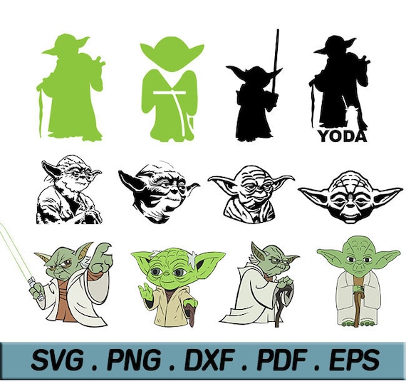 Download Yoda Clipart Yoda Svg Yoda Cut File Star Wars Svg Yoda | Etsy