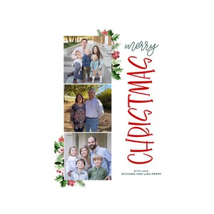 Tarjeta de Navidad imprimible foto collage digital feliz Navidad