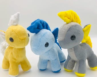 Mini pony di peluche Dimple fatto a mano, giocattolo in pile coccoloso