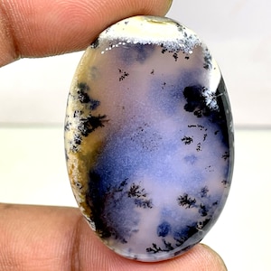 Dendritic Opal, Dendritic Opal Cabochon, Dendritic Opal Gemstone,Opal Cabochon Oval Shape, 71 cts, 27.90 x 41.90 x 47.50 mm Approx