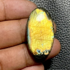 Labradorit Edelstein, Labradorit Cabochon, Multi Lila Labradorit, ovale Form Cabochon, 42 cts, 20,05 x 36,35 x 5,85 mm Ca