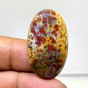 BloodStone Cabochon, Bloodstone Oval Shape cabochon,Bloodstone Gemstone, 36 cts , 21.10 x 37.10 x 6 mm Approx