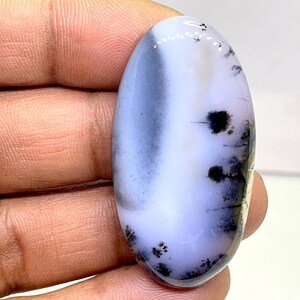 Dendritic Opal, Dendritic Opal Cabochon, Dendritic Opal Gemstone, Opal Cabochon Oval Shape 66 cts, 25.15 x 49.10 x 6.50 mm Approx