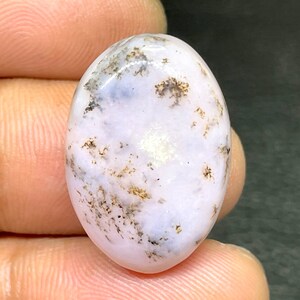 Rosa opal ädelsten, peruansk rosa opal cabochon, oval formad rosa opal cabochon, 20 st, 17,50 x 25,15 x 6,90 mm ca.