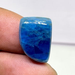 Pietra preziosa di apatite, cabochon di apatite, cabochon di apatite a forma libera, 20 ct, 13,90 x 19,10 x 6,90 mm circa