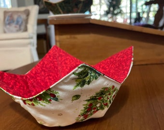 Christmas Reversible Microwave Bowl Cozy (8"x 4") (Item #53)