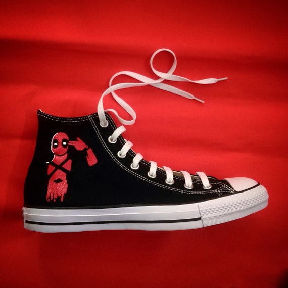 Deadpool Splash Themed Art Converse 