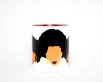 Black Women Natural Hair Coffee Mug