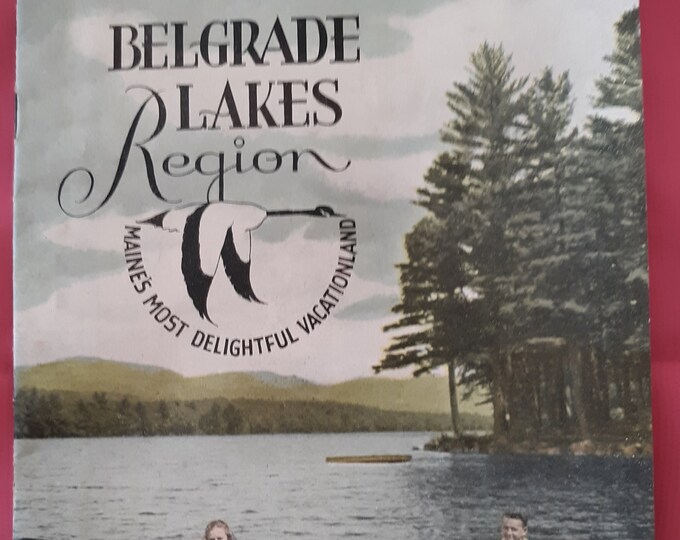 1930's Belgrade Lakes Region Maine Brochure Kennebec Etsy