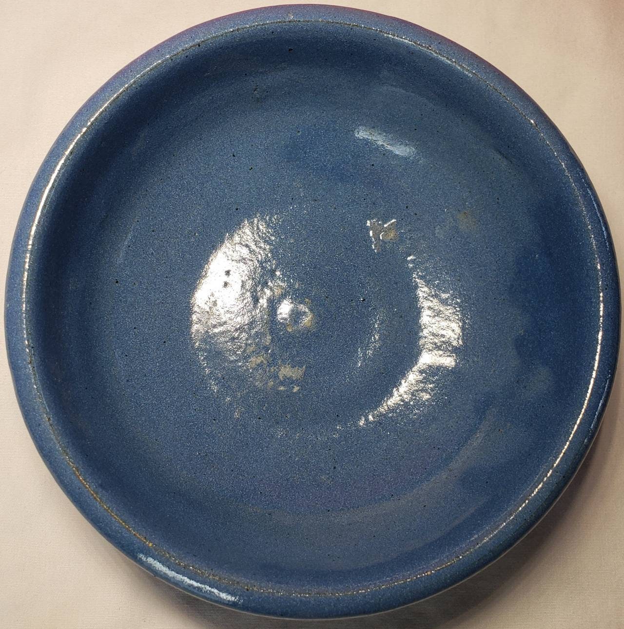 Zanesville Stoneware Co Blue Glazed Bowl Arts & Crafts Collectible