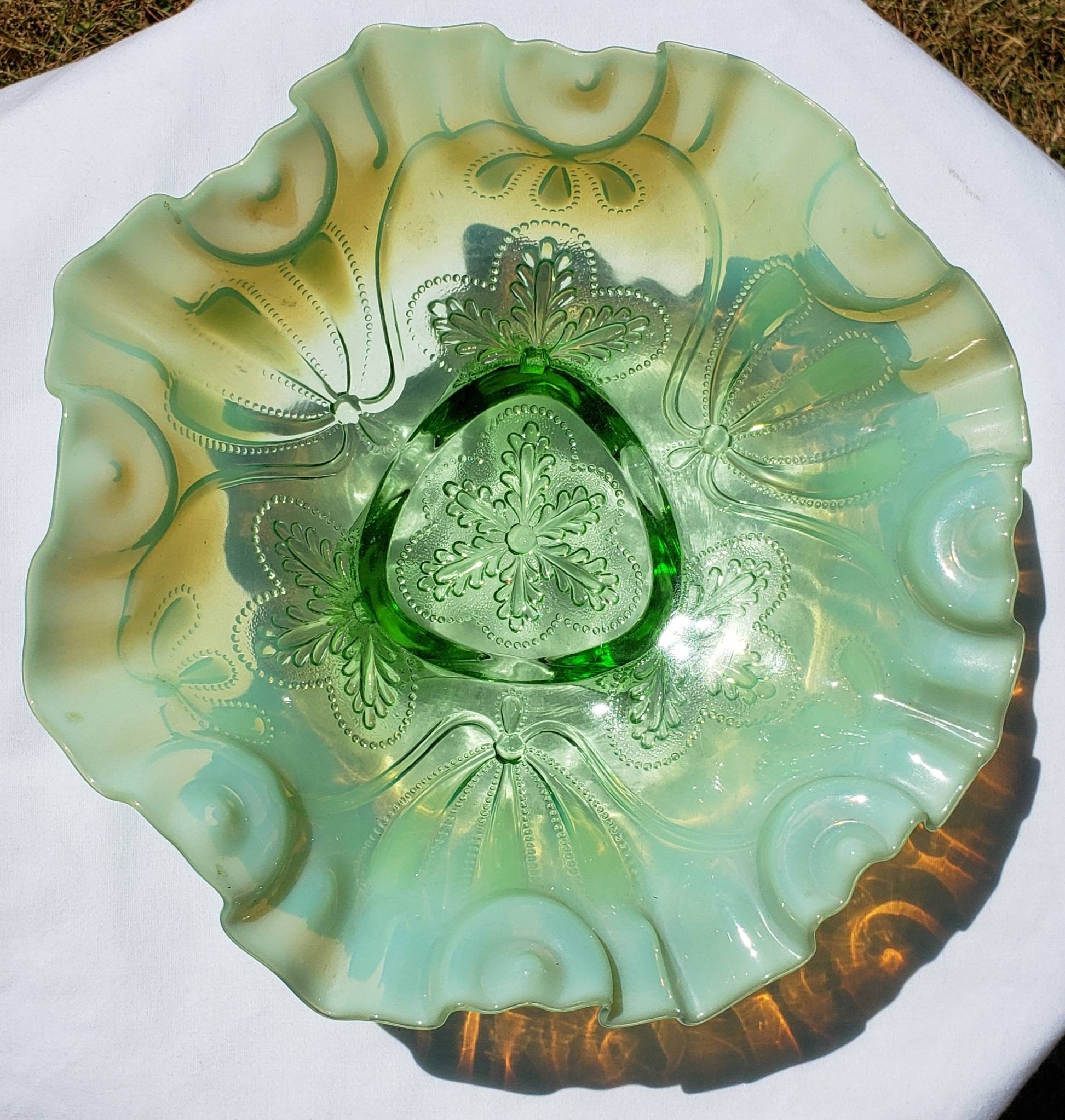 Elegant 1908 Jefferson Glass Meander 233 Berry Bowl Etsy