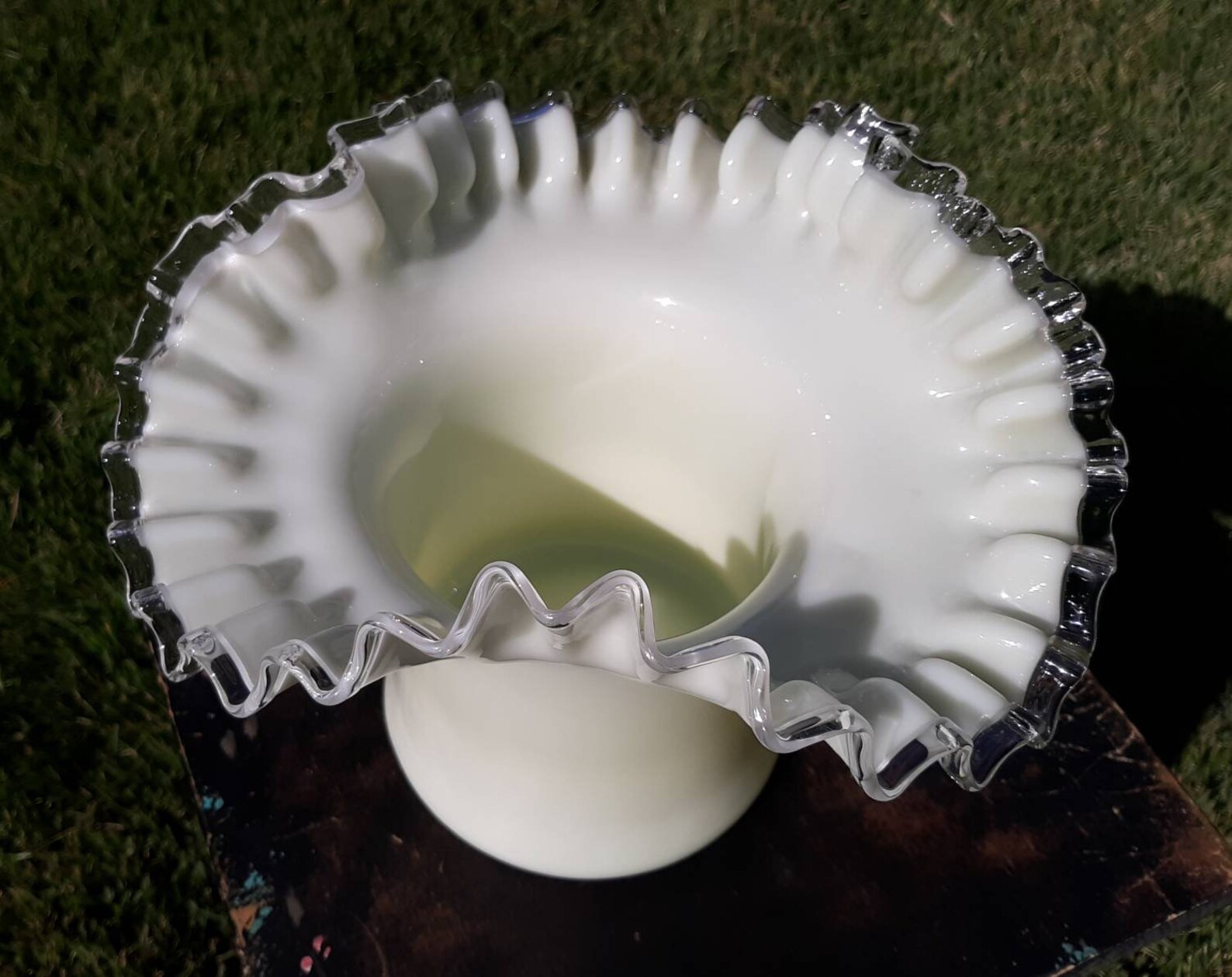 Fenton Fenton Art Glass Custard Glass Vaseline Glass Etsy