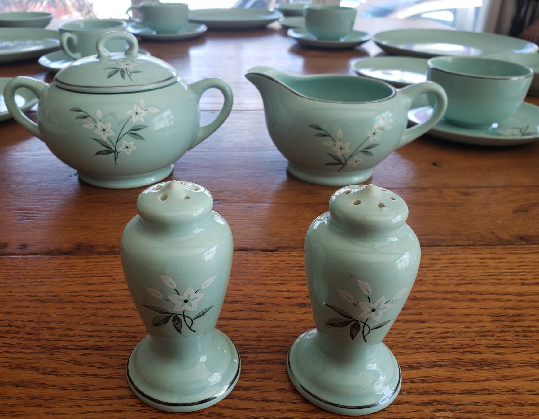 1950's W S Pottery Dinner Set Mint Green Etsy Australia