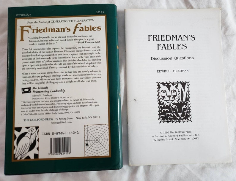 Friedmans Fables & Discussion Questions Psychology Todays Etsy
