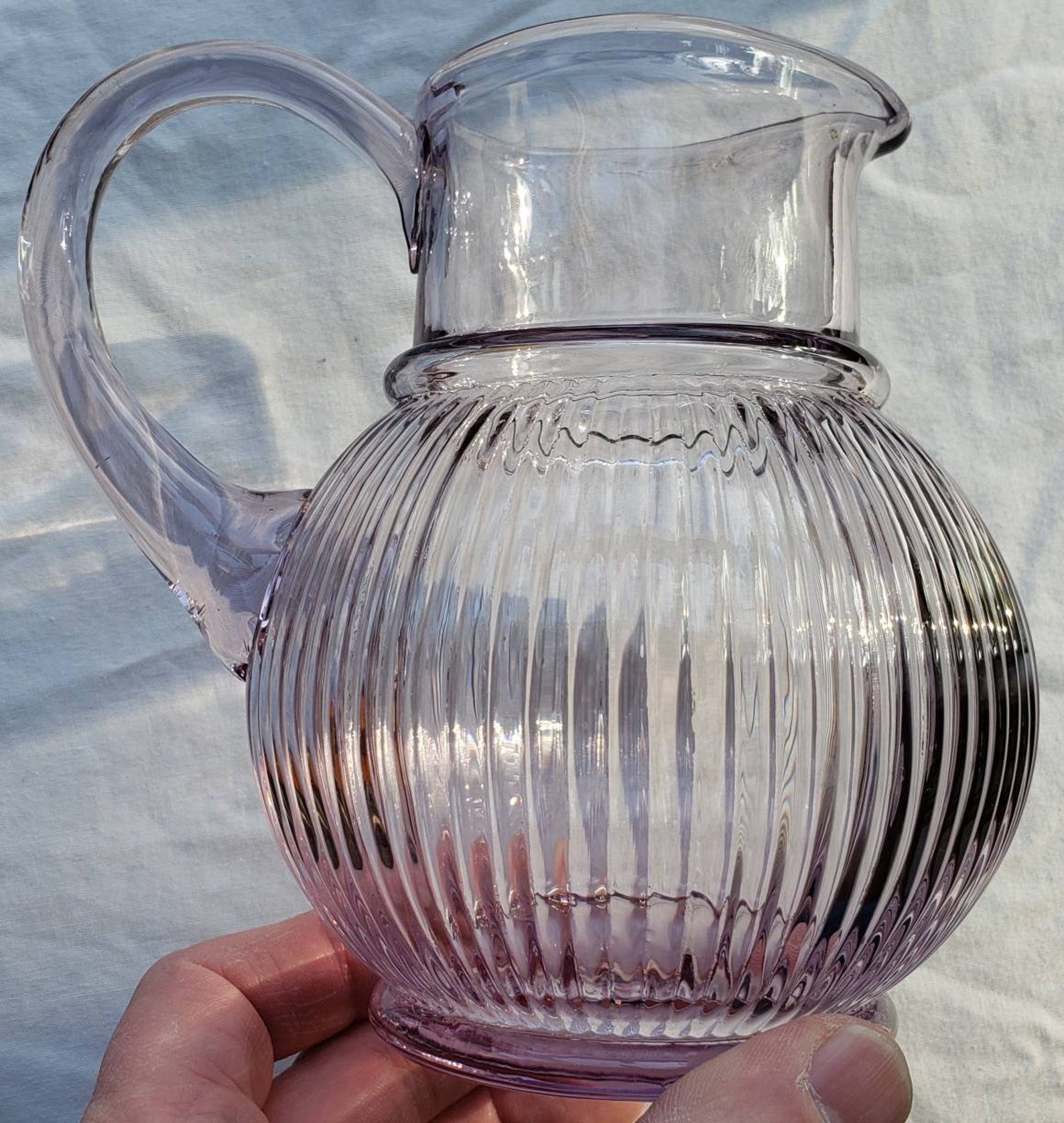 Vintage Creamer Syrup Carafe Purple Amethyst Glass Etsy