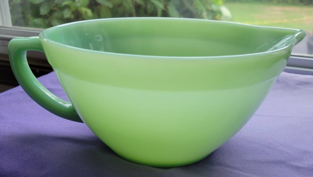 Fire King Jadite Jadeite Batter Bowl Mixing Bowl Bowl Etsy