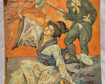 1926, Die Woche, Magazine, Germany's Equivalent to Time/Life, Framable, Gorgeous Cover Art, Wall Art, German Text