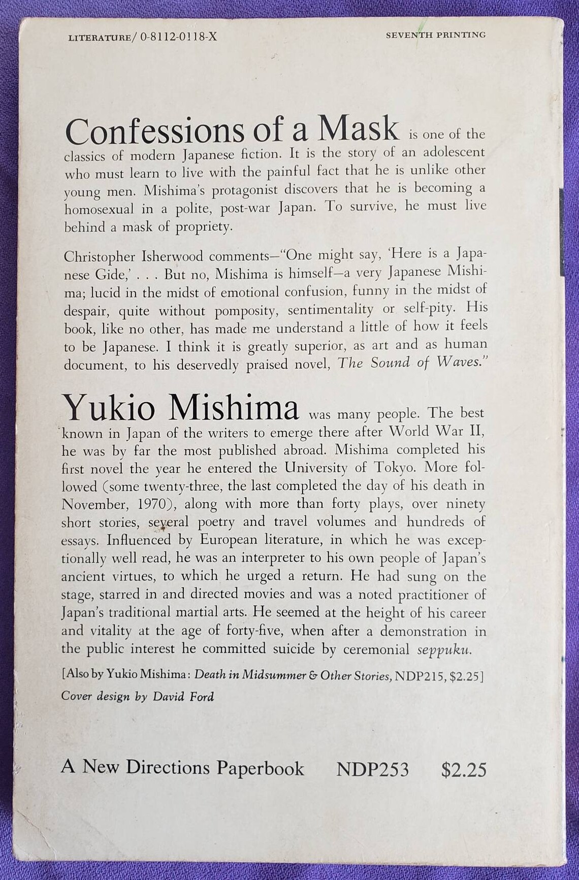 Rare 1958 Confessions of A Mask Yukio Mishima 2nd Novel Etsy France