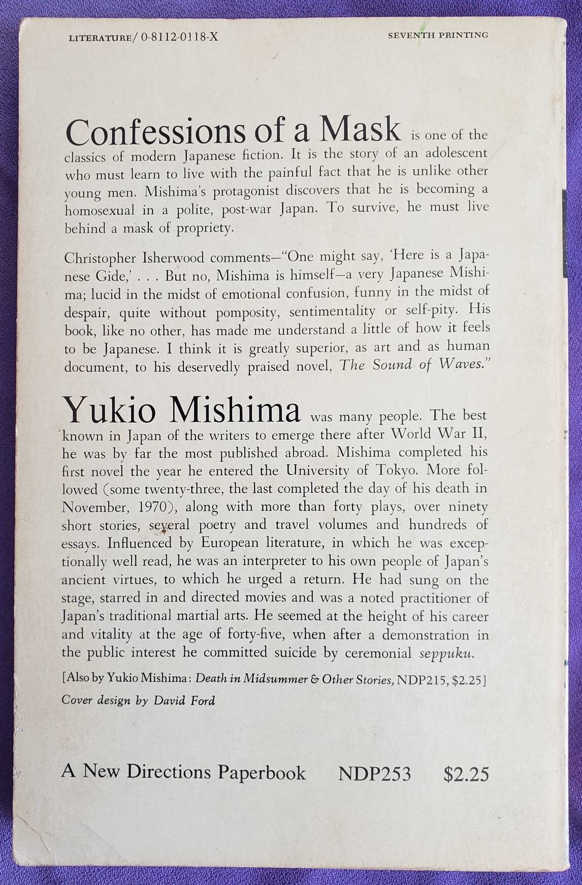 Rare 1958 Confessions Of A Mask Yukio Mishima 2nd Novel Etsy