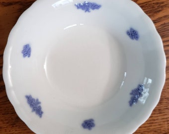 1900's, Vintage, Adderley, Cereal Bowl, Coupe Bowl, Chelsea, Blue Grape, Bone China, England, Farmhouse Decor, Poorman's Wedgewood