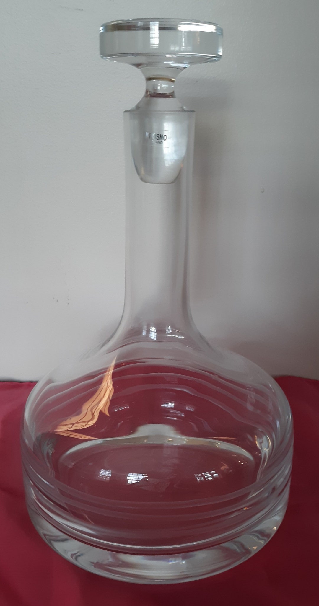 Vintage Krosno Decanter Carafe With Stopper Hand Blown Etsy