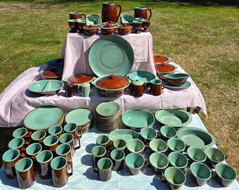 John B Taylor, Country Fare, Brown & Turquoise, Stoneware, Pottery, Country, Farmhouse, Kitchen, Decor, 100+ Pcs, Sold Separately, Red Wing