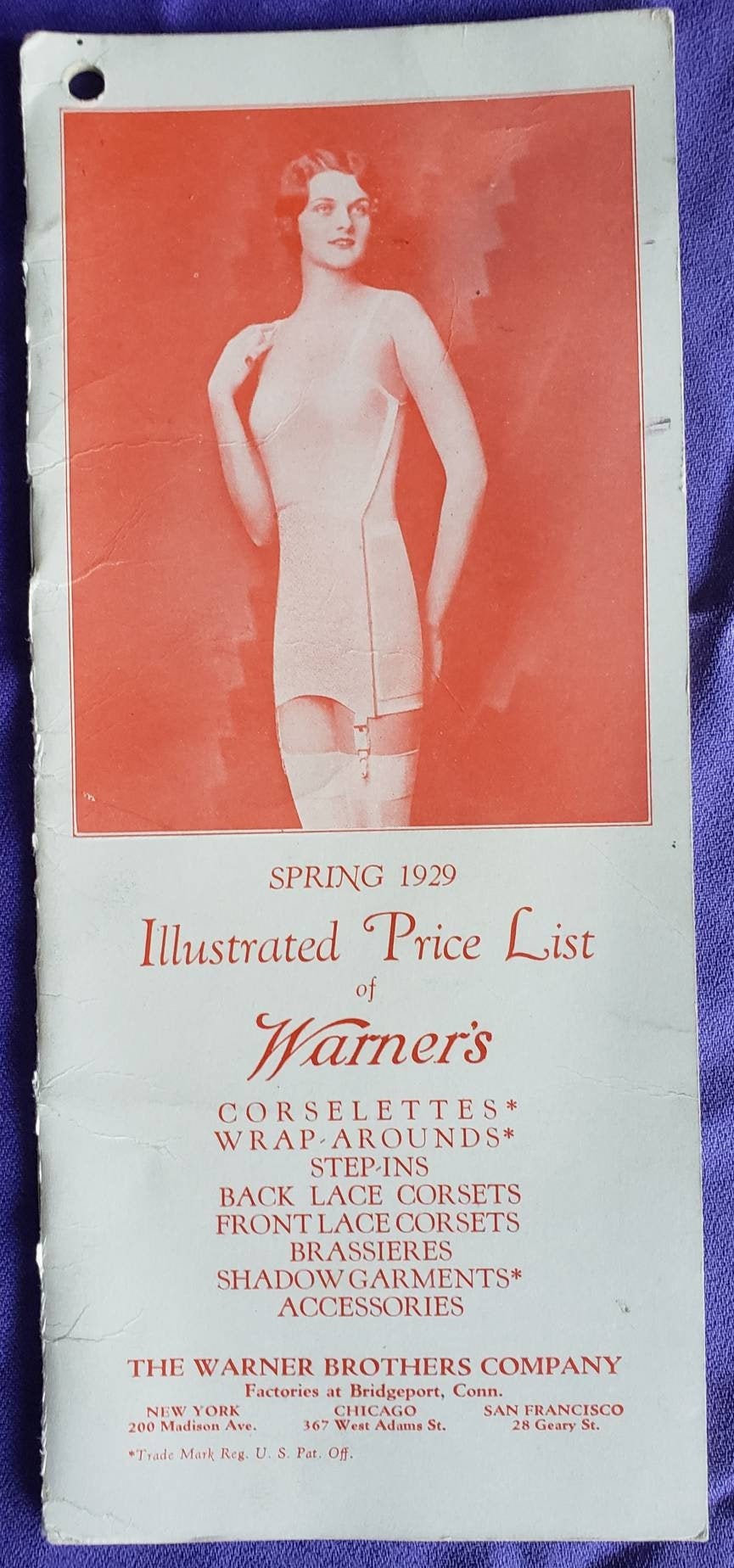 1957 women's sta- flat high waist girdle by Warner's vintage
