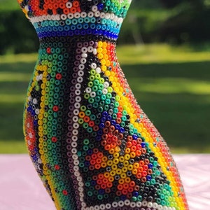 Huichol Beaded Cat, Large main image 1