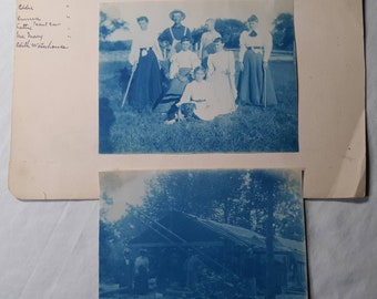 1890's, Cyanotype, Cyanotypes, Waterhouse, Genealogy, Croquet, Affluent, Fashion, Photography, Collectible