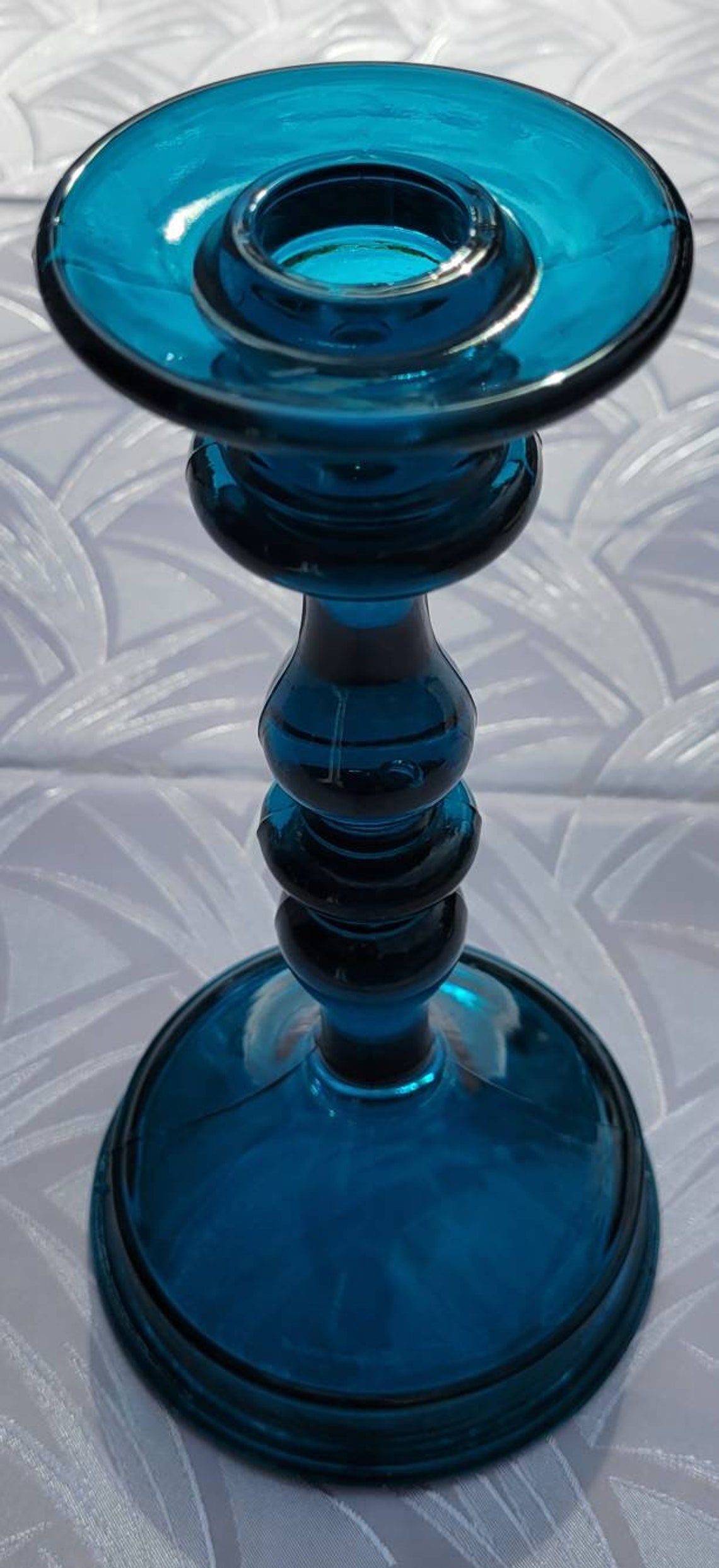 1930's Tiffin Glass 76 Candle Stick Candle Holder Etsy