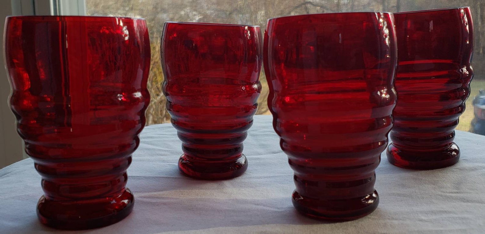 Cambridge Glass 3078 Ruby Red Juice Glass Juice Glasses Etsy