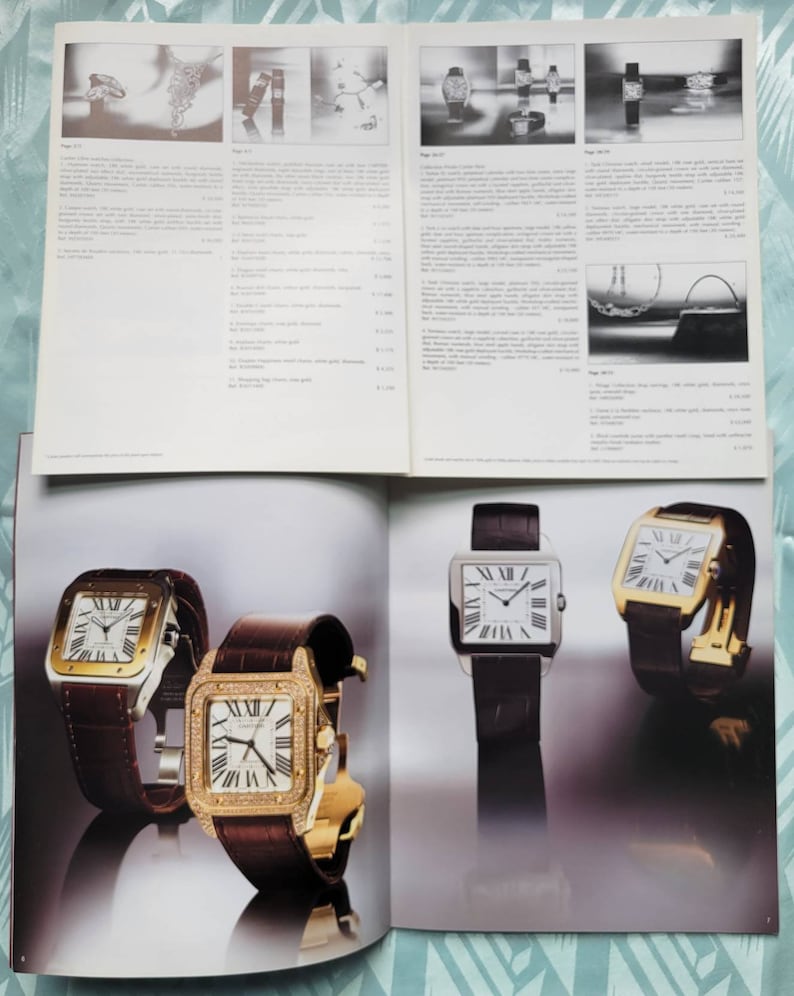 2004 Cartier Summer Catalog Price List Watches Jewelry Etsy
