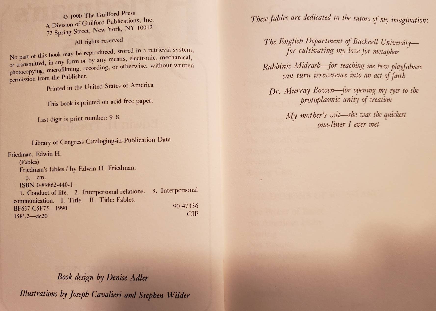 Friedmans Fables & Discussion Questions Psychology Todays Etsy